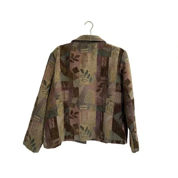 Coldwater Creek Tapestry Shacket Size Petite Large - Picture 2 of 5
